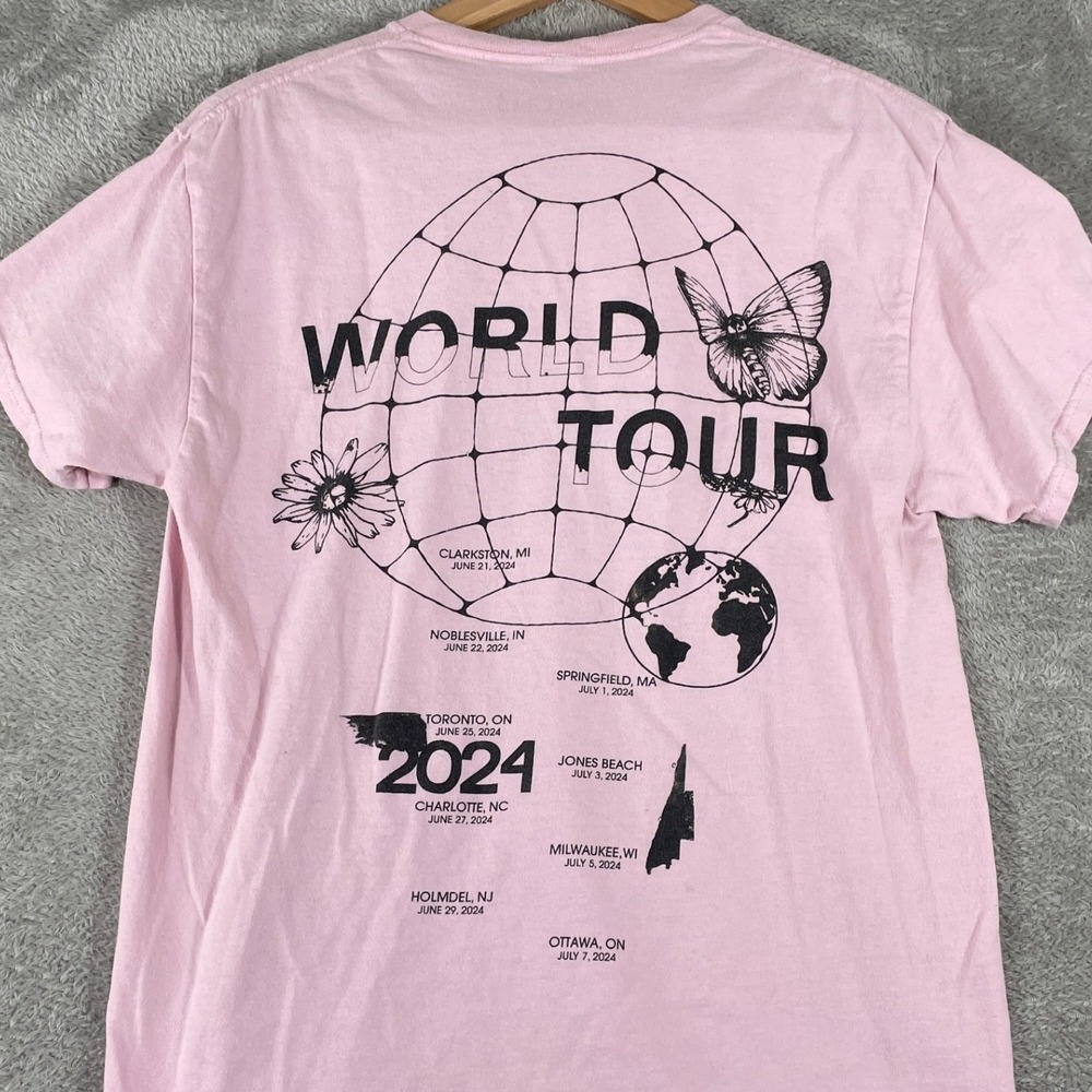 Maroon 5 Tour Shirt Shirt Mens Medium Pink 2024 Pop Music Graphic Tee‎